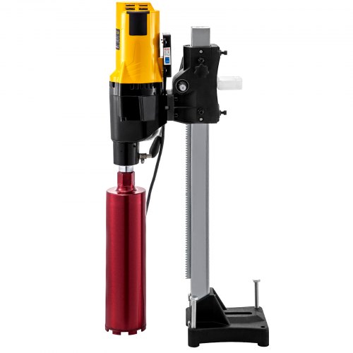 VEVOR 255mm Diamond Core Drill Concrete Drill Machine 4450W Wet & Vacuum core Drilling Rig Stand & Drilling bits