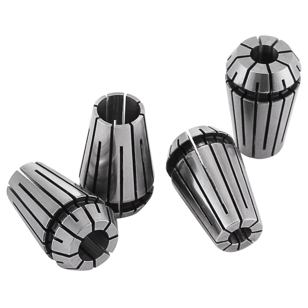 VEVOR er32 collet set with four precision collets in a white background.