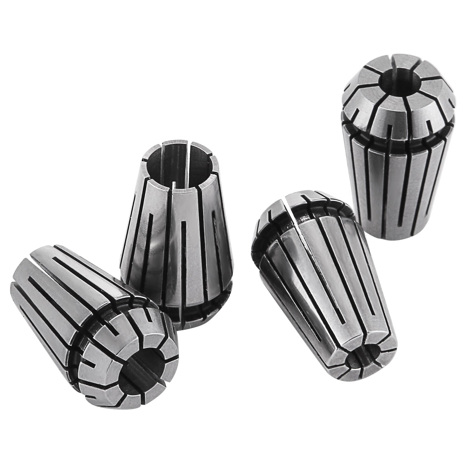 VEVOR er32 collet set with four precision collets in a white background.