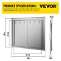 Vevor Double Walled Access Door Outdoor Kitchen Bbq Door 26" 304 Stainless Steel
