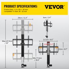 Vevor 220V Automatical TV Lift Bracket with Remote Controller 28" for Home Use