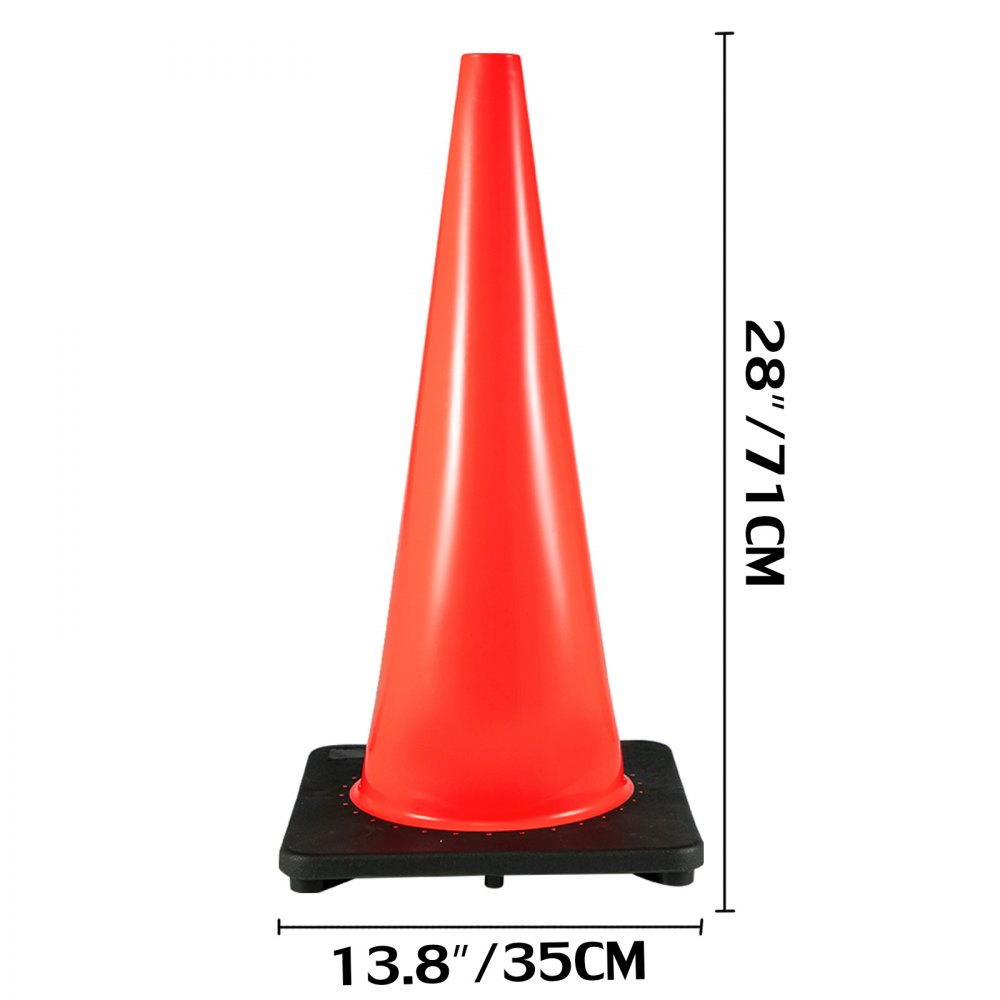 28" Traffic Safety Cones 6 Warning Roads Construction Base Roads High-quality
