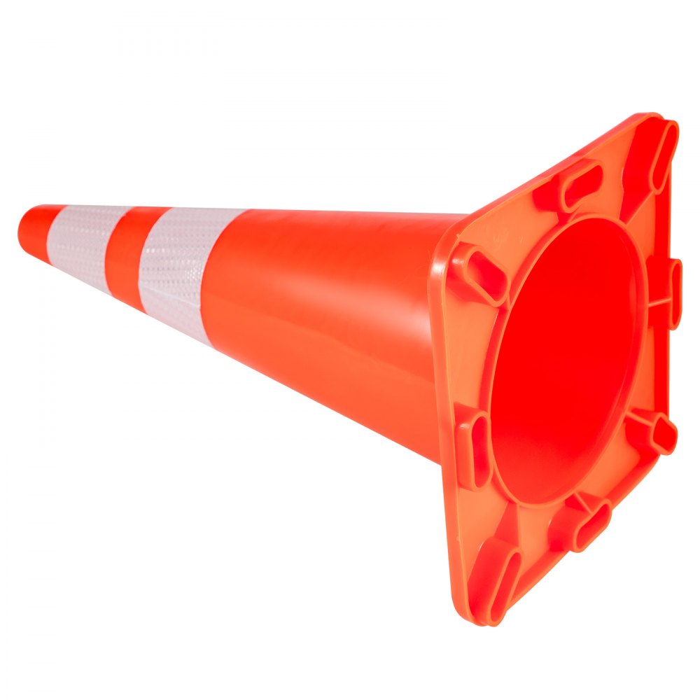 VEVOR 6Pack Traffic Cones, 28\"Safety Cones, PVC Orange Traffic Safety Cone with Reflective Collar, for Road Parking Training Cones