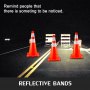 VEVOR 6Pack Traffic Cones, 28"Safety Cones, PVC Orange Traffic Safety Cone with Reflective Collar, for Road Parking Training Cones