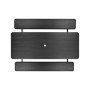 VEVOR Foldable Picnic Table, 6 FT Folding Picnic Tables with Benches, Steel Outdoor Bench Set with Umbrella Hole, Large Outside Dining Table for Patio Garden Yard Poolside (Black)