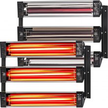 VEVOR Infrarot-Heiz-Sprühkabinenlampe zum Lackieren, 2 Sets, 3000 W