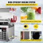 VEVOR Máquina de granizados comercial 110 V 400 W de acero inoxidable Margarita Smoothie Frozen Drink Maker Adecuado perfecto para jugo de hielo, té, café, 15 L x 2 tanques