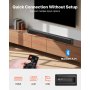 VEVOR Sound Bar for Smart TV, 2.0 Channel, 800 mm 2 in 1 Detachable Soundbar TV Speakers, with Bluetooth HDMI AUX USB Connection, Remote Control, 80W Surround Sound System, for Home Theater Audio