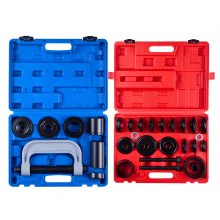 VEVOR Bearing Press Kit, 10+24 Pcs, 2 in 1 Ball Joint Press & Wheel Bearing Puller Kit, Race and Seal Driver Set with 13 Bushings, C-Frame and Sleeves, Heavy Duty Removal Installation Set with Case