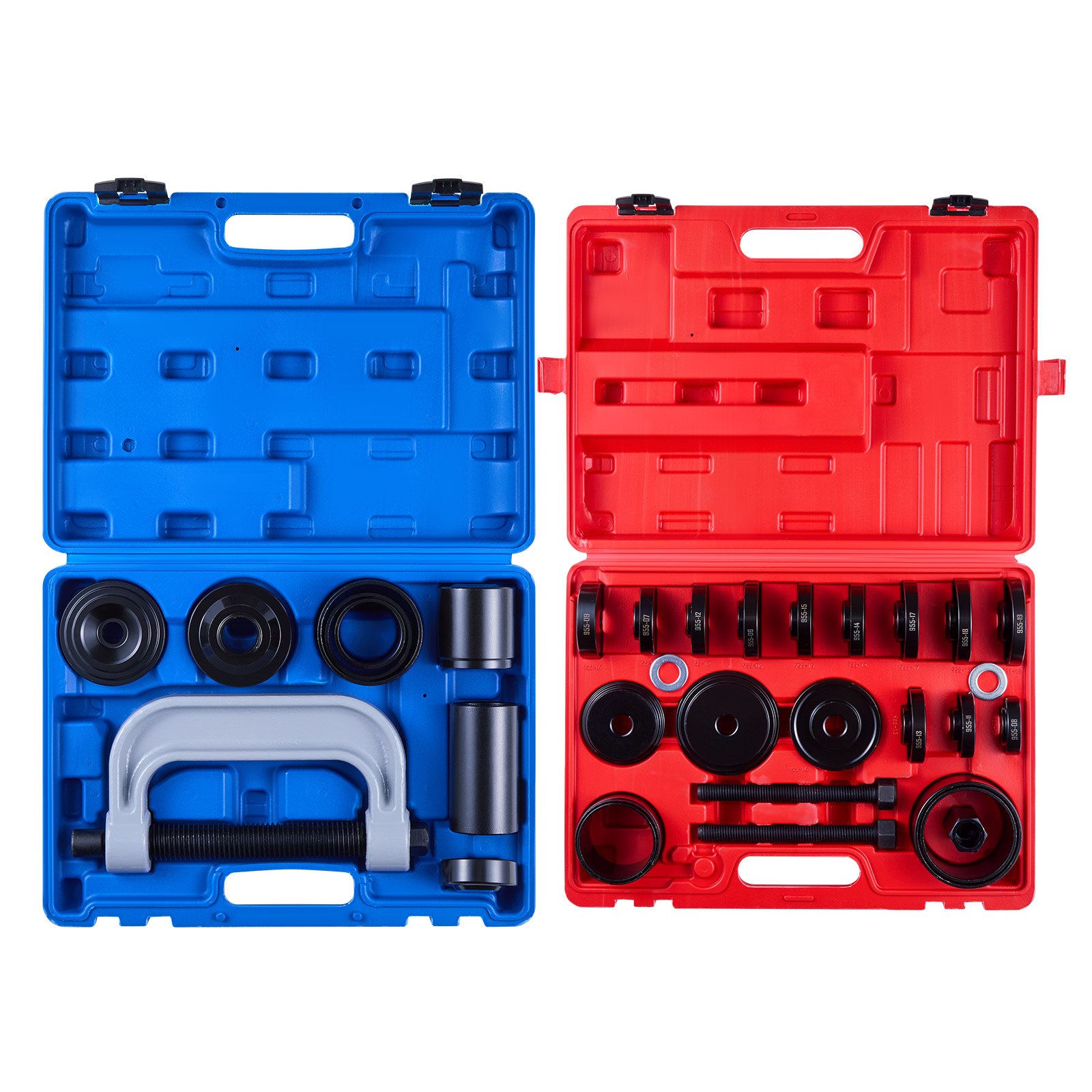 VEVOR Bearing Press Kit, 10+24 Pcs, 2 in 1 Ball Joint Press & Wheel Bearing Puller Kit, Race and Seal Driver Set with 13 Bushings, C-Frame and Sleeves, Heavy Duty Removal Installation Set with Case