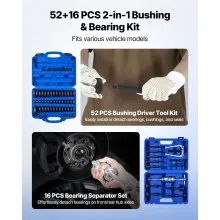 VEVOR Bearing Press Kit Bushing Bearing Seal Driver Removal Tool Set 52+16 Pcs