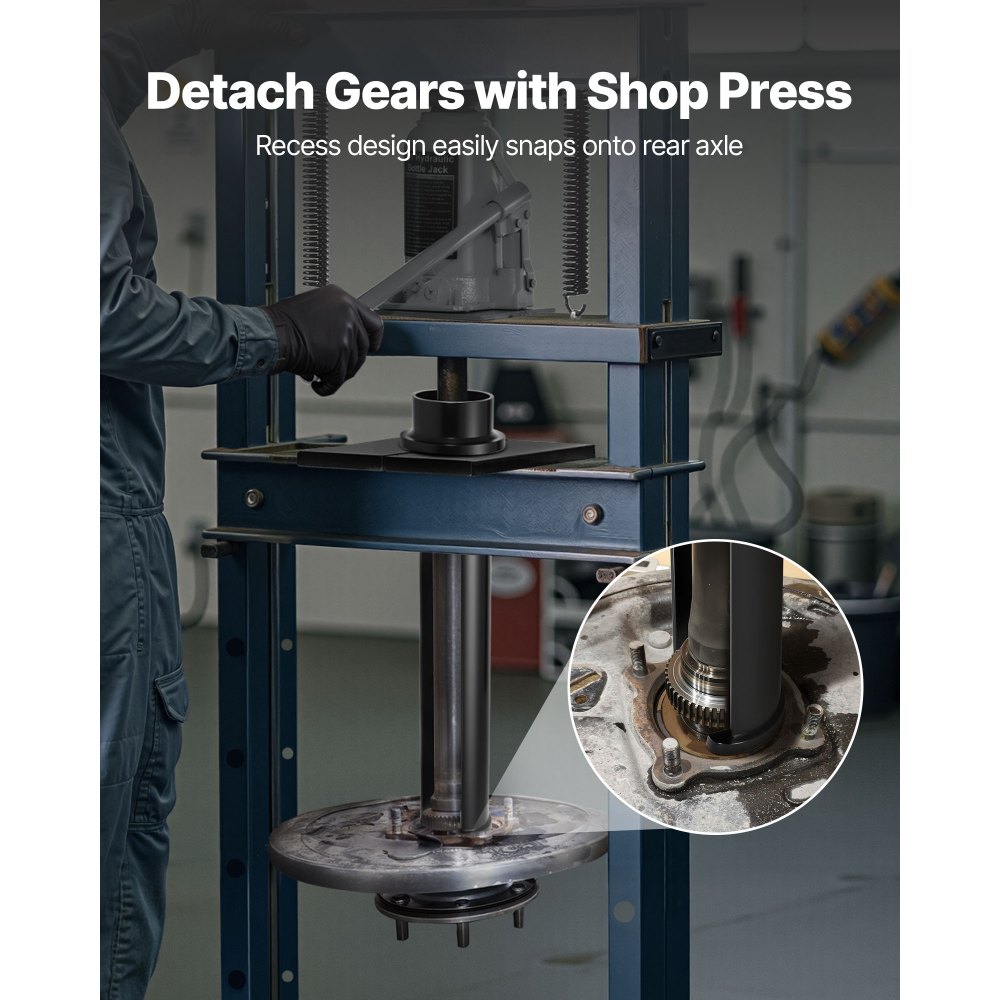 VEVOR Rear Axle Bearing Puller Tool, Compatible with 1998-2008 Toyota Land Cruiser, 1995-2016 Tacoma 1993-1998 T-100, Rear Axle Shaft Bearing Puller for Mitsubishi and Isuzu Models with Backing Plates