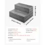 VEVOR Hot Tub Step, 2-Step Spa Outdoor Stairs, Heavy Duty 635 mm Wide HIPS Above-Ground/Inflatable Pool Ladder with 272.2 kg Weight Capacity, Multi-Use for Porch, Patio, Deck, Campers, Graphite Gray