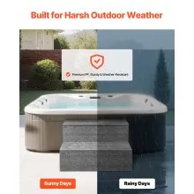 VEVOR Hot Tub Step 2-Step Spa RV Stairs HIPS 25 Inch Wide for Outdoor Pool