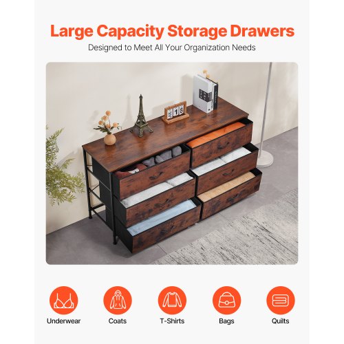princess polly baby blue dress Freestanding Vertical 3 Drawer Dresser with 3 Shelves-Rustic Brown – Level  Up Desks