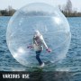 Boule de Zorb gonflable en rouleau, 2M, marche sur l'eau, avec fermeture éclair allemande en PVC