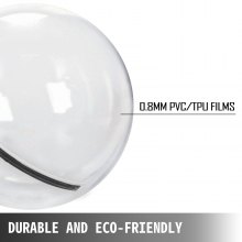 Boule de Zorb gonflable en rouleau, 2M, marche sur l'eau, avec fermeture éclair allemande en PVC