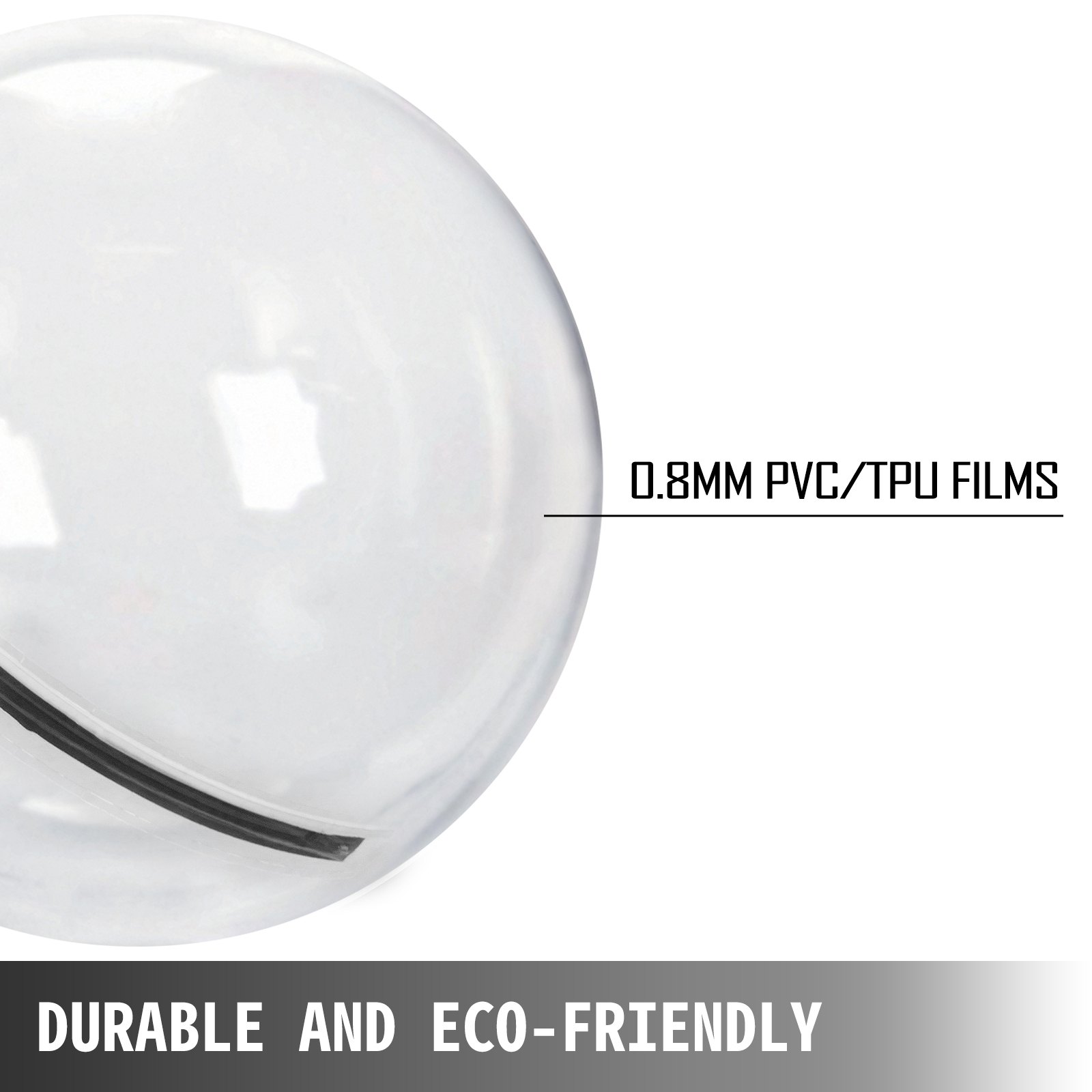 VEVOR 2m Water Walking Walker Ball Inflatable Pvc Swimming Zorb Ball Waterproof