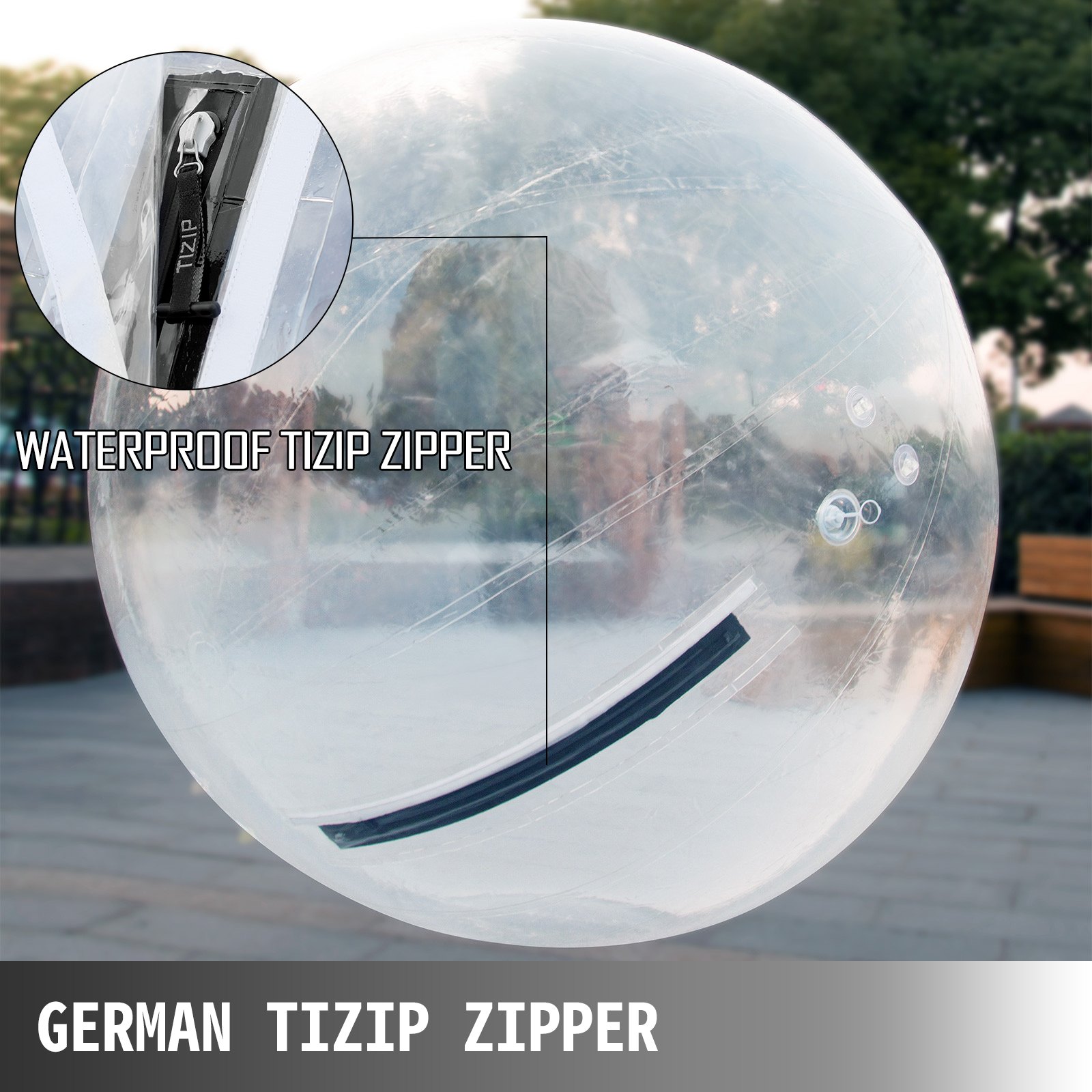 VEVOR 2m Water Walking Walker Ball Inflatable Pvc Swimming Zorb Ball Waterproof