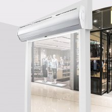 VEVOR 36", 2 Speeds Commercial Indoor Curtain,UL, CE Certified 668 CFM Air Volume with 2 Easy-Install Micro (Limit Switch), 110V Unheated, 36 Inch, 668CFM, Silver