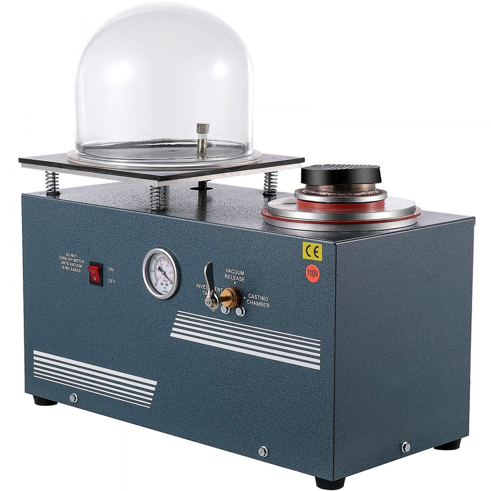 2l Jewelry Investing Casting Machine Lost Wax Cast Vacuum 3cfm Dual Stage Pump