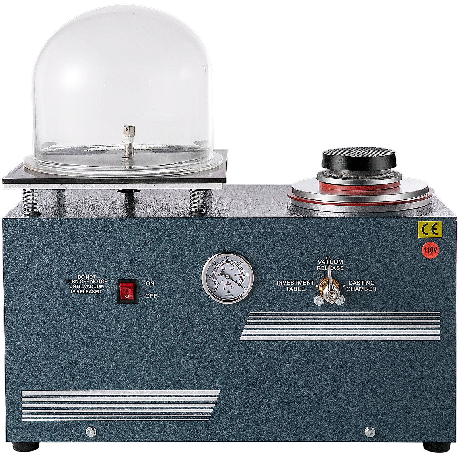 2l Jewelry Investing Casting Machine Lost Wax Cast Vacuum 3cfm Dual Stage Pump