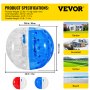 Corp gonflabil dublu pentru copii și adulți Zorb 2 x 1,5 m/4,92 ft PVC bară de protecție balon de fotbal