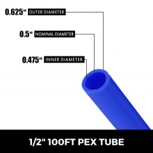 Pex Tubing O2 Oxygen Barrier Radiant Floor Heat Pex 2 Rolls Of 0.5 Inch 100ft