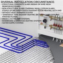 Pex Tubing O2 Oxygen Barrier Radiant Floor Heat Pex 2 Rolls Of 0.5 Inch 100ft