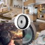 VEVOR Belt Grinder Rubber Wheel 12 x2 inch,Serrated Rubber Contact Wheel 6206, Bearing Belt Grinder Wheel