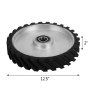 VEVOR Belt Grinder Rubber Wheel 12 x2 inch,Serrated Rubber Contact Wheel 6206, Bearing Belt Grinder Wheel