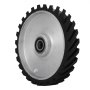VEVOR Belt Grinder Rubber Wheel 12 x2 inch,Serrated Rubber Contact Wheel 6206, Bearing Belt Grinder Wheel