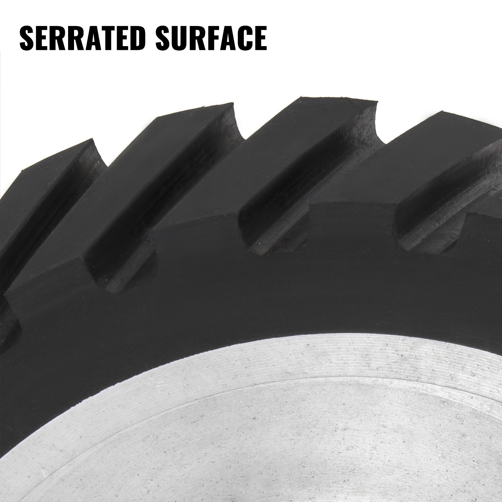 VEVOR Belt Grinder Rubber Wheel 12 x2 inch,Serrated Rubber Contact Wheel 6206, Bearing Belt Grinder Wheel