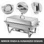 2 Set Bain Marie 9L Bow Chafing Dish Stainless Steel Food Buffet Warmer