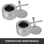 2 Set Bain Marie 9L Bow Chafing Dish Stainless Steel Food Buffet Warmer