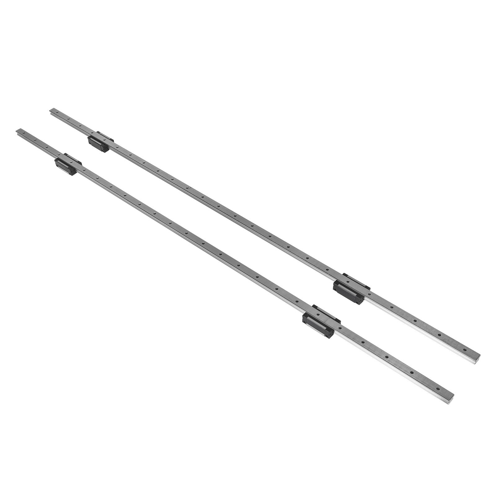 VEVOR 20-1500mm 2 X Linear Guideway Rail 4 X Blocks Square Type Machinery Mechanical Low noise Guideway CNC Set
