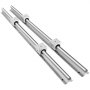 pair of VEVOR cnc linear rails with mounted blocks for mechanical guidance.