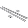 VEVOR cnc linear rail set with two steel rails and four block bearings.
