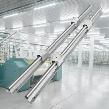 VEVOR  Linear Rail Guide 2X SBR16-1000mm Linear Slide Rail + 4 SBR16UU Block for Automated Machines and Equipments