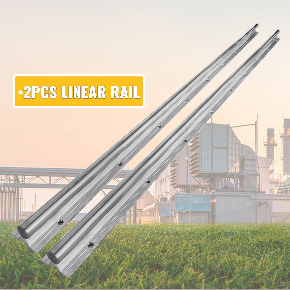 2x Linear Rail Sbr20-1000mm Support Dia 20mm Lathes Mechanical Shaft