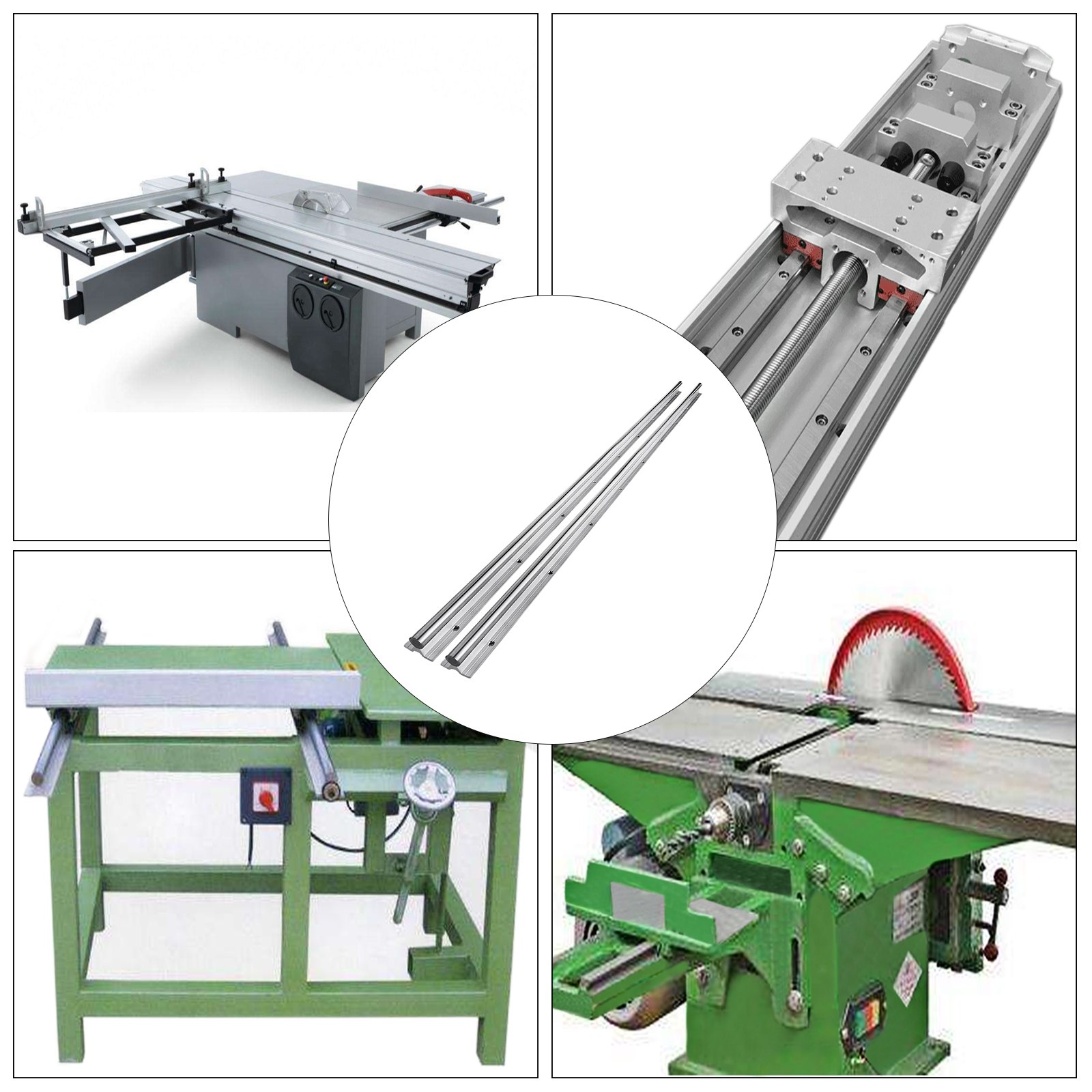 2 x Linear Rail SBR 20-1000mm Support  CNC Set Square Type linear Slide Guide