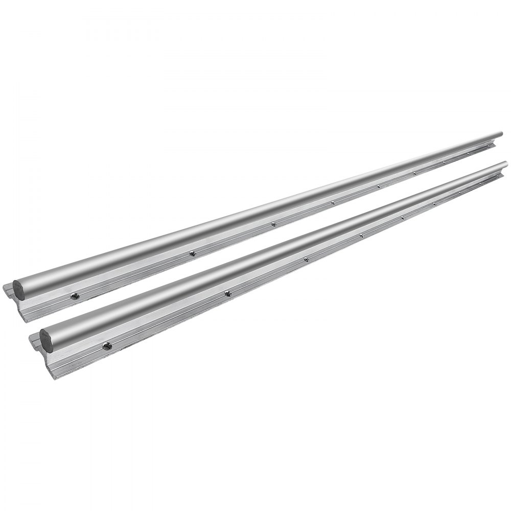 VEVOR linear rail sbr20, dual silver rails on a white background.