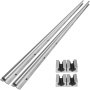 VEVOR Linear Rail SBR20-1500mm 2 Linear Slide Guide with 4 SBR20UU Bearing Block