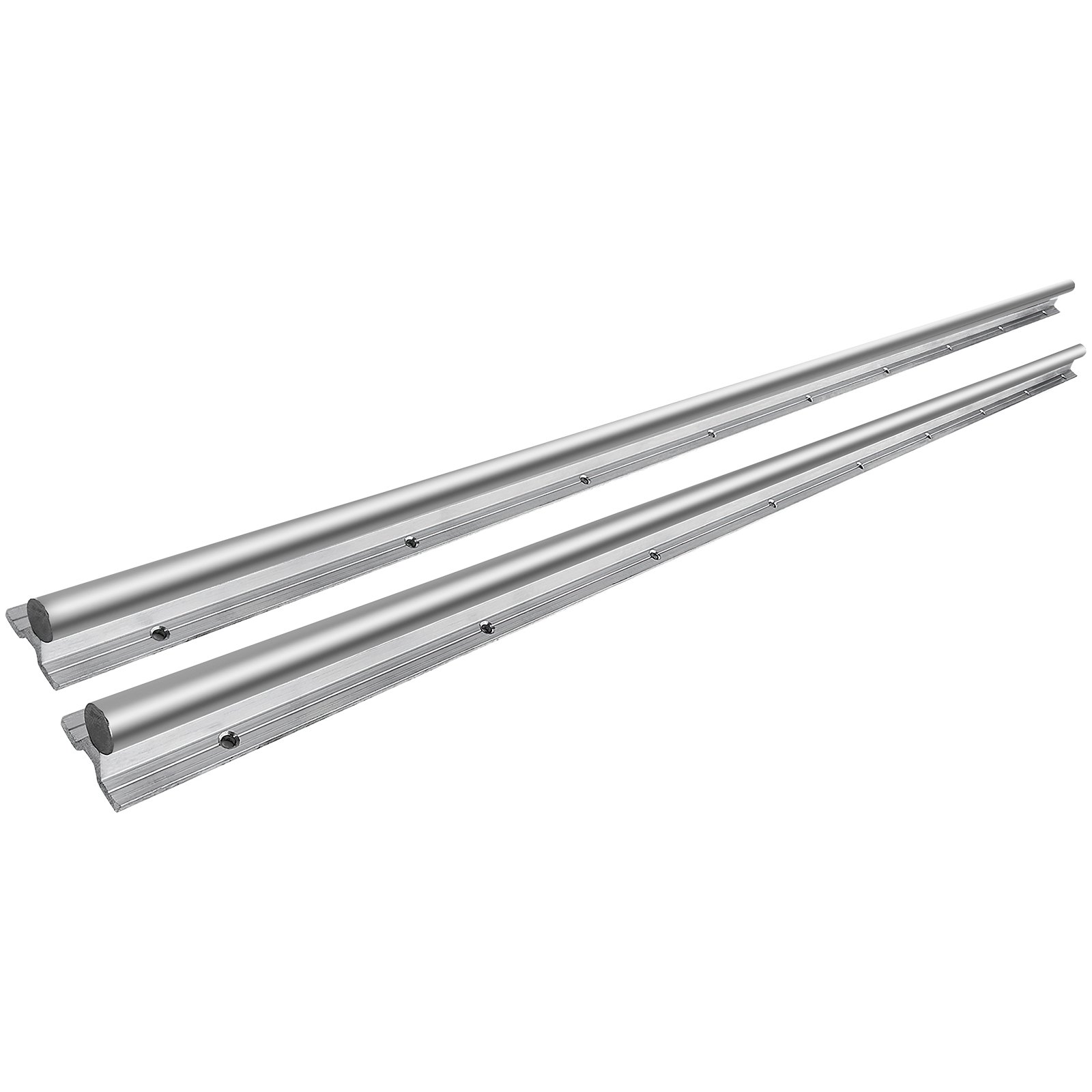 VEVOR linear rail sbr20, dual silver rails on a white background.