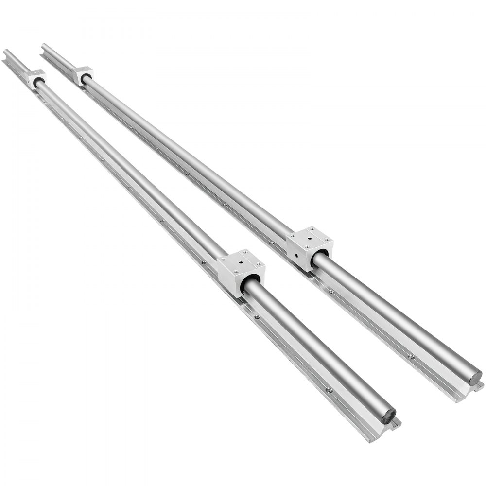 VEVOR Linear Rail Guide 2X SBR20-1800mm Linear Guideway Rail + 4 SBR20UU Block for 20mm Fully suppoeted Shaft Rod