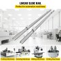VEVOR Linear Rail Guide 2X SBR20-1800mm Linear Guideway Rail + 4 SBR20UU Block for 20mm Fully suppoeted Shaft Rod