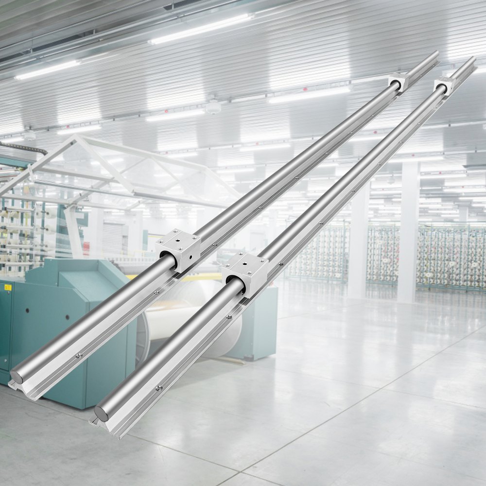 VEVOR linear rail set in a modern industrial facility with advanced machinery.