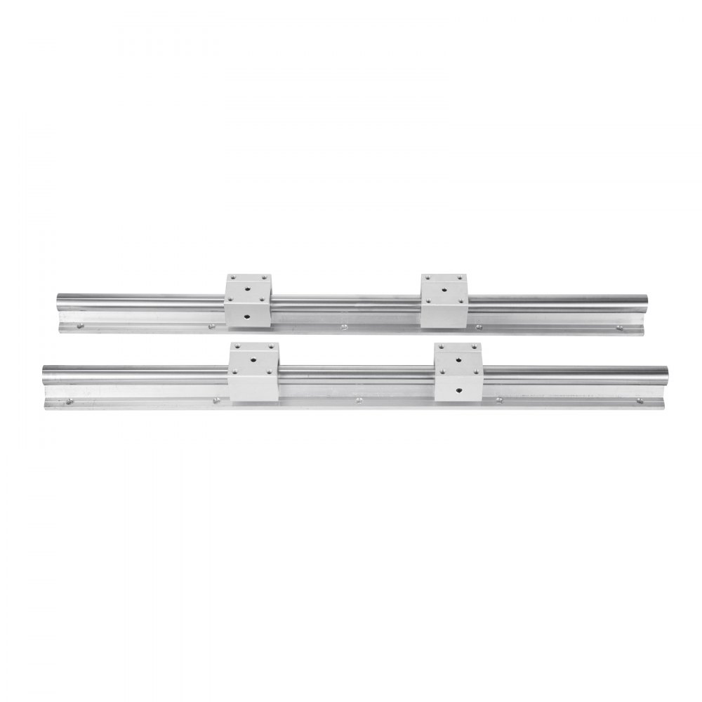 VEVOR Linear Rail Guide 2X SBR20-650mm Linear Slide Rail + 4 SBR20UU Block for Automated Machines and Equipments