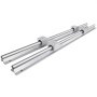 two parallel VEVOR linear rail guideways with silver mounting blocks.