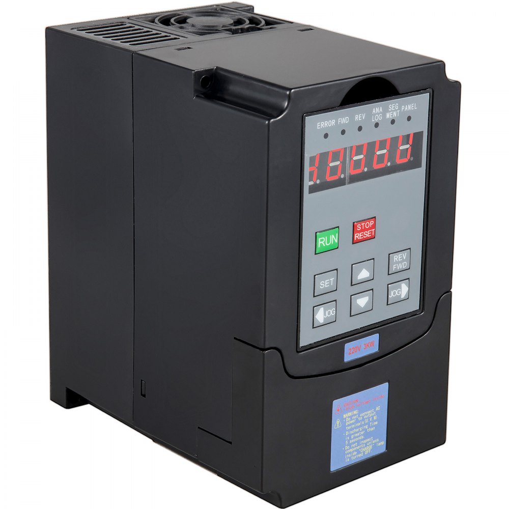 VEVOR VFD Drive VFD Inverter 220V 3KW 4HP 13A Frequency Drive Inverter Professional Variable Frequency Drive VFD for Spindle Motor Speed Control (3KW VFD)